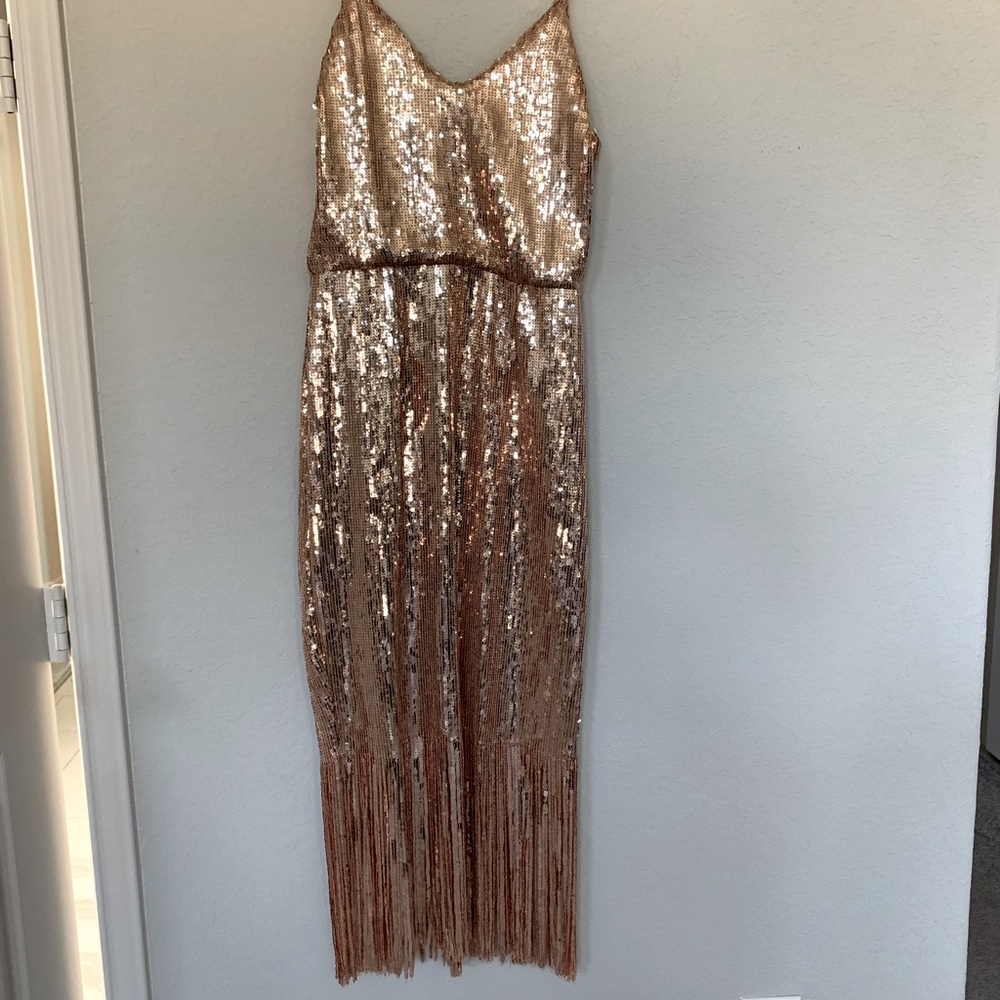 Lulus Gold Sequin Dress